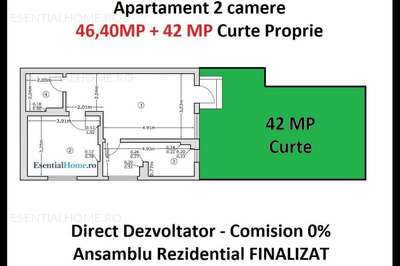 2 Camere + Curte Proprie, Berceni la 8 minute de Metrou Dimitrie Leonida.
