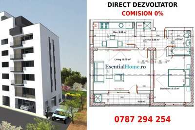 2 camere 60 MP, Berceni la 10 minute de Metrou Aparatorii Patriei, Str. Drumul Binelui.