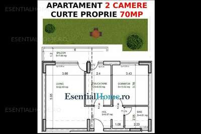 Berceni, 2 camere, curte proprie, la 3 min de Metrou