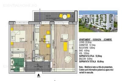 Drumul Jilavei, 7 min Metrou Aparatorii Patriei-Apartament 2 camere 61 mp 